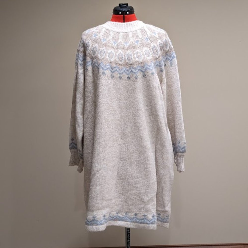 Anthropologie Callahan Puff Sleeve Mini Sweater Dress Women's Size XL